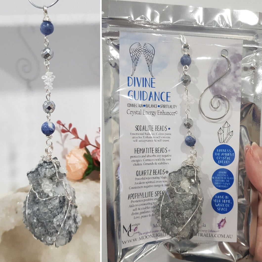 Divine-Guidance-Apophyllite-Crystal-Energy-Enhancer-Hanger-Ornament-Sun catcher-Moonlight-Crystals-Australia-Home-of-the-fully-constructed-Crystal-Energy-Enhancer
