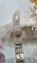 Load image into Gallery viewer, Fairy Quartz Cluster Crystal Carving Stone . Discounted as she is slightly bent 

Inspires Magick, Purity &amp; Spirituality

Stunning Quartz Crystal cluster fairy with gorgeous quartz crystal teeth. She is discounted as slightly bent at top
