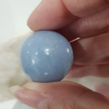 Load image into Gallery viewer, Angelite Crystal Tumble Stone 26mm 4
