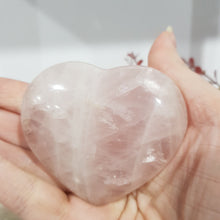 Load image into Gallery viewer, Heart Rose Quartz Crystal Carving Stand 70mm 11  LOVELY SHINE / UNEVEN COLOUR
