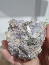 Load image into Gallery viewer, Lepidolite Raw Specimen Crystal Stone .

STONE OF TRANSITION

Beautiful Lepidolite raw crystal specimen stone.  this is stunning. crystals embedded in stone so so lovely.     
