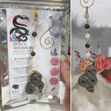 Load image into Gallery viewer, Serpent-of-Transformation-Energy-Black-Obsidian-Snake-Stone-Crystal-Energy-Enhancer-Hanger-ornament-suncatcher

