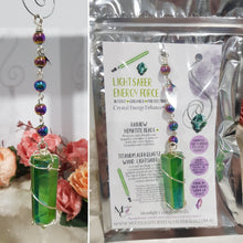 Load image into Gallery viewer, Light-Saber-Energy-Force-Titanium-Aura-crystal-energy-enhancer-amethyst-stone-suncatcher-ornament-hanger
