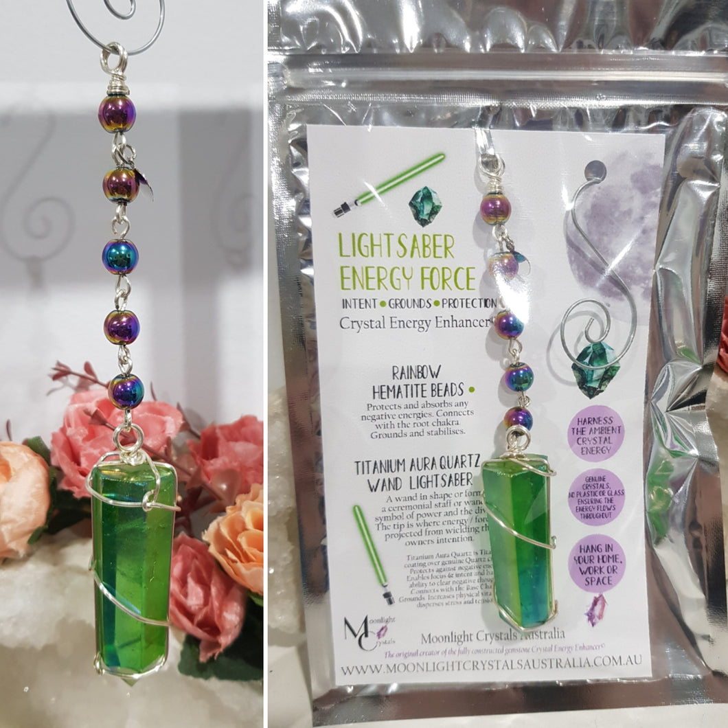 Light-Saber-Energy-Force-Titanium-Aura-crystal-energy-enhancer-amethyst-stone-suncatcher-ornament-hanger