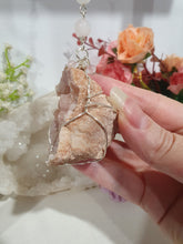 Load image into Gallery viewer, Grace and Connection - Pink Amethyst geode Crystal Energy enhancer suncatcher hanger. Inspires divine connection
