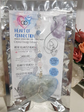 Load image into Gallery viewer, Heart-of-Connection-crystal-energy-enhancer-Blue-Celestite-stone-suncatcher-
