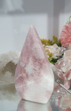 Load image into Gallery viewer, Pink Opal Flames Tower Crystal Carving Stone 

Inspires Compassion and Nurturing

Beautiful Pink Opal Crystal Flame Tower Stone Carving.     


