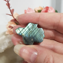 Load image into Gallery viewer, turtle labradorite crystal carving
