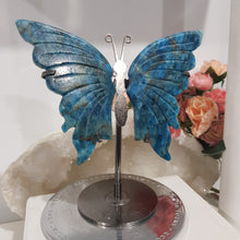 Load image into Gallery viewer, Butterfly Wings on Stand Apatite Crystal carving gemstone stone 120mm 6
