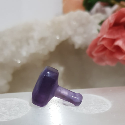 thor hammer fluorite crystal carving