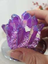 Load image into Gallery viewer, Titanium Aura Quartz Crystal Cluster Stone 60mm 8 BROKEN

