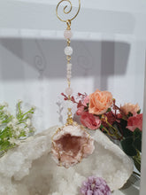 Load image into Gallery viewer, Grace and Connection - Pink Amethyst geode Crystal Energy enhancer suncatcher hanger. Inspires divine connection
