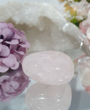 Load image into Gallery viewer, Rose Quartz Crystal Tumble Stone.

Inspires Unconditional Love

Gorgeous Rose Quartz Crystal Tumble Stone. 
