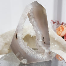 Load image into Gallery viewer, Agate Druzy Crystal Tower Stone 75mm 8  STUNNING
