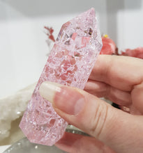Load image into Gallery viewer, PINK-CRACKLE-QUARTZ-CRYSTAL=TOWER
