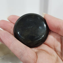 Load image into Gallery viewer, golden obsidian crystal palm stone

