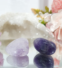 Load image into Gallery viewer, 2 x Amethyst Crystal Tumble Stone.

Inspires Unconditional Love

Gorgeous Amethyst Crystal Tumble Stones
