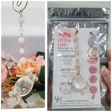 Load image into Gallery viewer, "CRYSTAL CANDY" Quartz Candy gold wired Stone Crystal Energy Enhancer© Hanger Ornament Suncatcher | Inspires Powerful Magic &amp; Love

