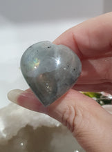 Load image into Gallery viewer, Heart Car Clip Labradorite Crystal Carving Stone

Inspires Inner Strength and Spiritual Growth

Lovely Heart labradorite Crystal Car Clip.  Decorative Clip for Car Vent. 
