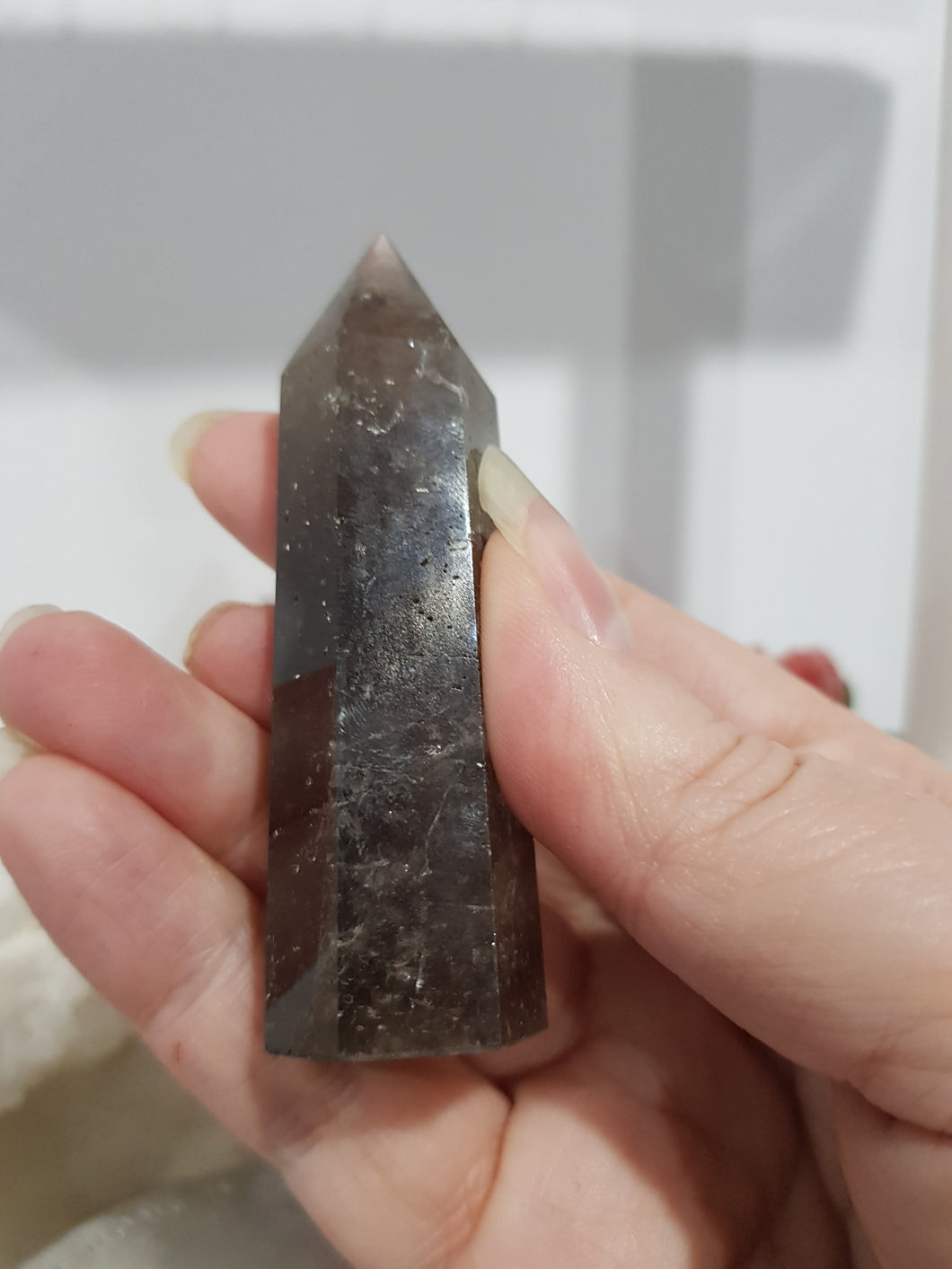 Smokey Quartz Crystal Point Tower Stone 75mm 12 - SCRATCHES
