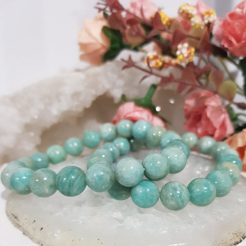 amazonite Crystal beaded bracelet