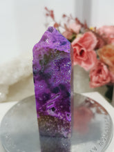 Load image into Gallery viewer, purple-titanium-aura-sphalerite-tower
