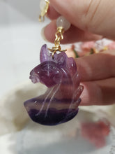 Load image into Gallery viewer, CLARITY / CONCENTRATION / DECISION MAKING - Fluorite Crystal Unicorn Gold Wired Energy Enhancer / Hanger / Sun Catcher 175mm EE39  UNICORN FACE A LITTLE SCUFFED
