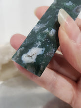 Load image into Gallery viewer, moss agate point crystal tower
