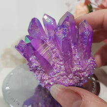 Load image into Gallery viewer, Titanium Aura Quartz Crystal Cluster Stone 60mm 8 BROKEN
