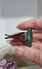 Load image into Gallery viewer, Moon Car Clip Moss Agate Crystal Carving Stone 30mm | Inspires Transformation and Grounding
