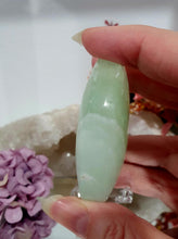 Load image into Gallery viewer, Gorgeous Titanium Aura Sphalerite Heart Crystal Carving Stone on plastic Stand. Aids in psychic energy, Uplifts and balances
