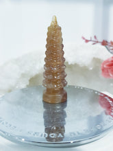 Load image into Gallery viewer, Temple Fluorite Crystal Carving Stone Point 60mm 12
