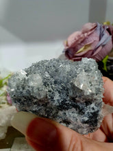 Load image into Gallery viewer, gorgeous Apophyllite crystal cluster. gorgeous crystals on this piece. photos do not do this any justice. 
