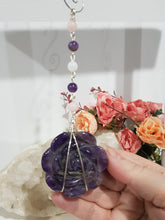 Load image into Gallery viewer, Intuitive-rose-crystal-energy-enhancer-stone-ornament-hanger-suncatcher-moonlight-crystals-australia
