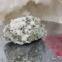 Load image into Gallery viewer, Pyrite in Quartz Crystal Cluster Stone 35mm 2 GORGEOUS!
