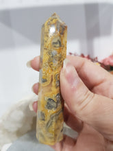 Load image into Gallery viewer, Crazy Lace Agate Crystal Point Tower Stone 95mm 2
