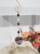 Load image into Gallery viewer, The-Intuitive-Heart-Crystal-Energy-Enhancer-Stone-Amethyst-Heart-Hanger-Suncatcher-Ornament-Moonlight-Crystals-Australia
