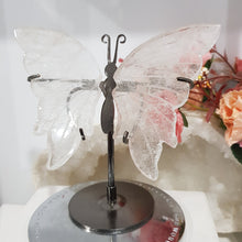 Load image into Gallery viewer, Butterfly Wings on Stand Quartz Crystal carving gemstone stone 130mm 1
