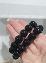 Load image into Gallery viewer, "PROTECTION SHIELD" Black Obsidan Beaded Bracelet Crystal Gemstone 14mm 7 - 7.5inch | Inspires Protection and Balance B158
