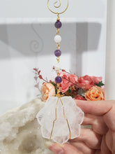 Load image into Gallery viewer, ENCHANTED LOTUS - PURITY | POWER | SPIRITUALITY - Quartz Lotus Carving gold Crystal Energy Enhancer© / Hanger / Ornament / Sun Catcher 200mm
