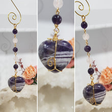 Load image into Gallery viewer, The-Intuitive-Heart-Crystal-Energy-Enhancer-Stone-Amethyst-Heart-Hanger-Suncatcher-Ornament-Moonlight-Crystals-Australia
