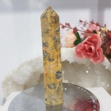 Load image into Gallery viewer, Crazy Lace Agate Crystal Point Tower Stone 95mm 2

