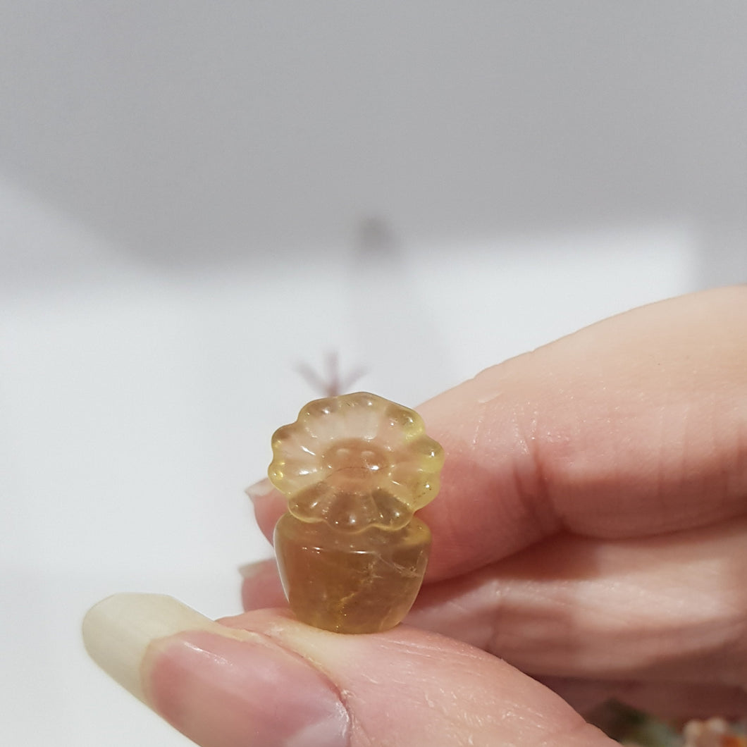 flowerpot fluorite crystal carving