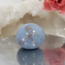Load image into Gallery viewer, Angelite Crystal Tumble Stone 26mm 5 inclusions
