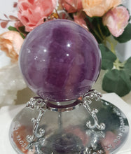 Load image into Gallery viewer, Purple-Fluorite-Crystal-Sphere-Carving-Stone-Moonlight-Crystals-Australia
