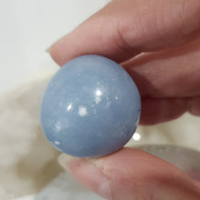 Load image into Gallery viewer, Angelite Crystal Tumble Stone 26mm 4
