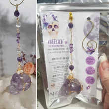 Load image into Gallery viewer, Angelica-the-Intuitive-Amethyst-Skull-Crystal-Energy-Enhancer-Stone-Hanger-Suncatcher-Ornament
