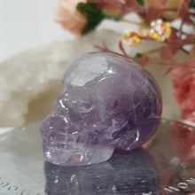 Load image into Gallery viewer, skull amethyst crystal carving
