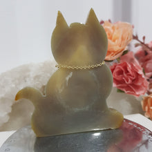 Load image into Gallery viewer, Cat-Agate-Crystal-Carving-Stone-with-Moonstone-collar-Necklace-Moonlight-Crystals-Australia
