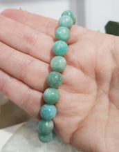 Load image into Gallery viewer, amazonite Crystal beaded bracelet
